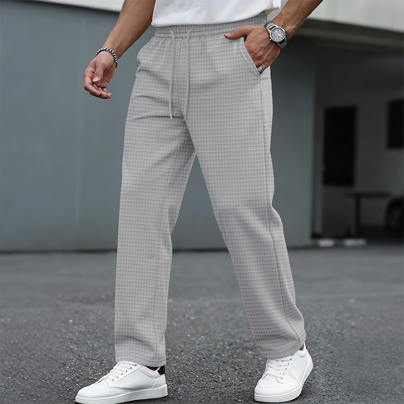 📢📢 50% OFF!!! 🎉✨ Men's Waffle-Knit Casual Pants with Drawstring