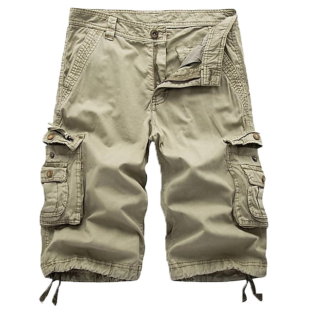 Multi-Pocket Cargo Knee Shorts