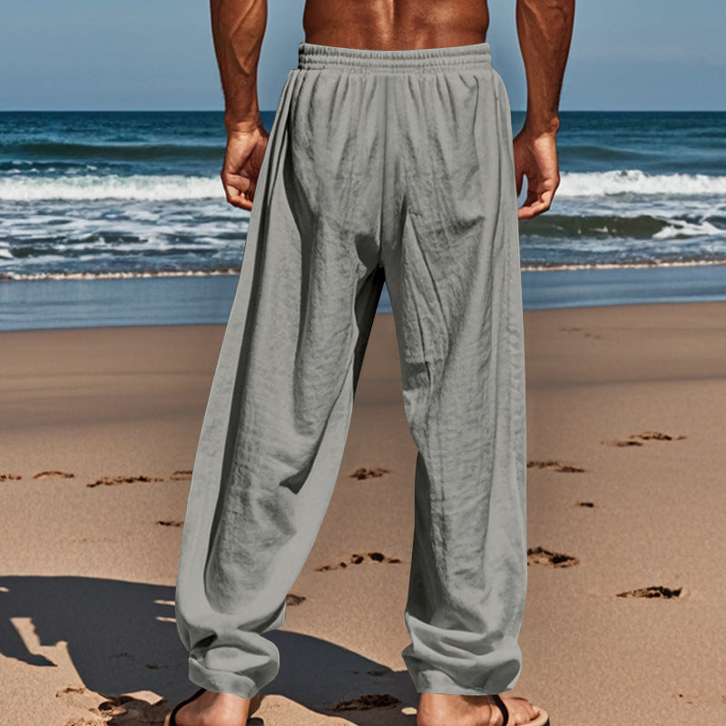 👖 PROMO LIMITÉE:50% DE RÉDUCTION!✨ Pantalon en lin pour homme – Ample, respirant, ceinture réglable ✨