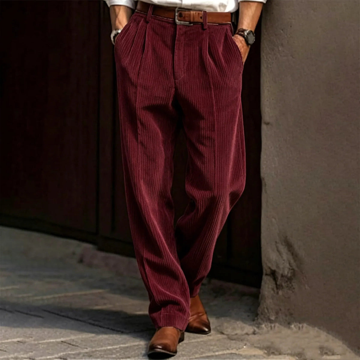 📢📢 50% OFF!!! 🎉✨ Men's Casual Solid‐Color Corduroy Pants
