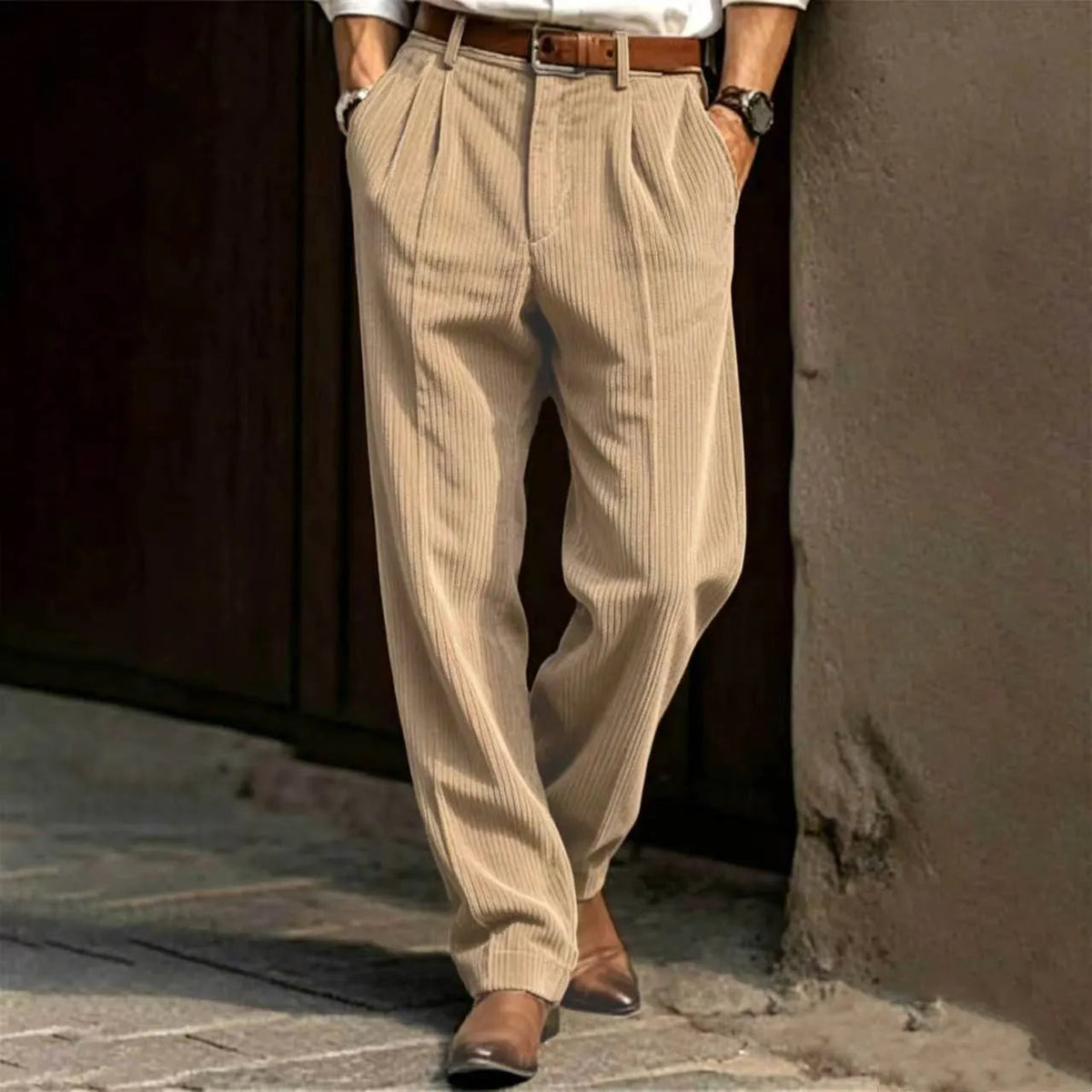 📢📢 50% OFF!!! 🎉✨ Men's Casual Solid‐Color Corduroy Pants
