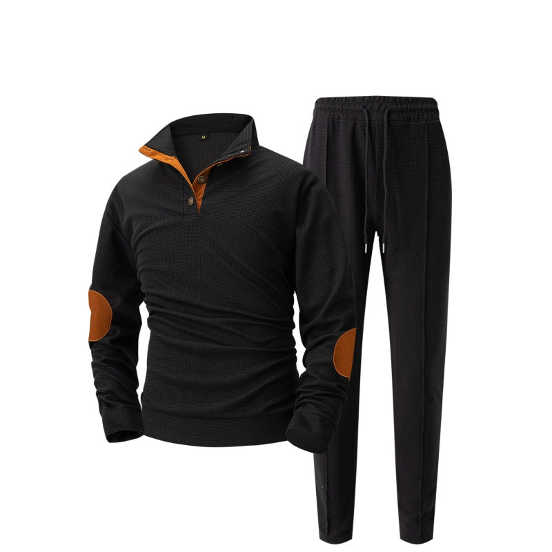 🎁 Soldes exceptionnels 50 % DE RÉDUCTION 🔥 Ensemble sweat-shirt et pantalon décontractés à demi-zip en tricot pour homme