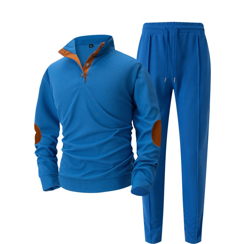 🎁 Soldes exceptionnels 50 % DE RÉDUCTION 🔥 Ensemble sweat-shirt et pantalon décontractés à demi-zip en tricot pour homme