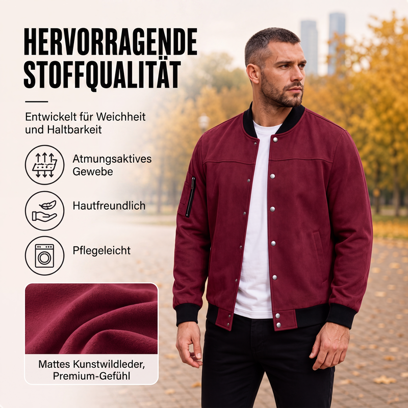 📢🎉50%Rabatt!!!🛍️✨Herren-Blousonjacke aus Wildlederimitat