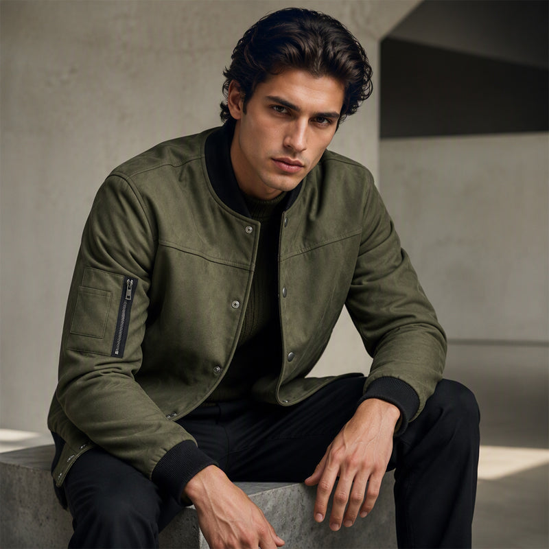 📢🎉50%Rabatt!!!🛍️✨Herren-Blousonjacke aus Wildlederimitat