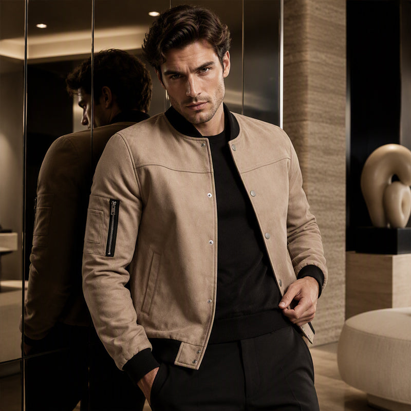 📢🎉50%Rabatt!!!🛍️✨Herren-Blousonjacke aus Wildlederimitat